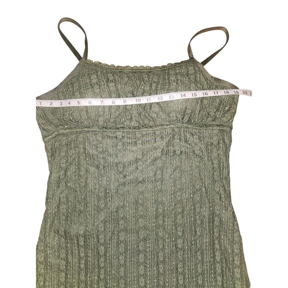 No Boundaries Lace Babydoll Maxi Dress Womens XL Green Coquette Hanky Hem Fairy - Picture 7 of 8